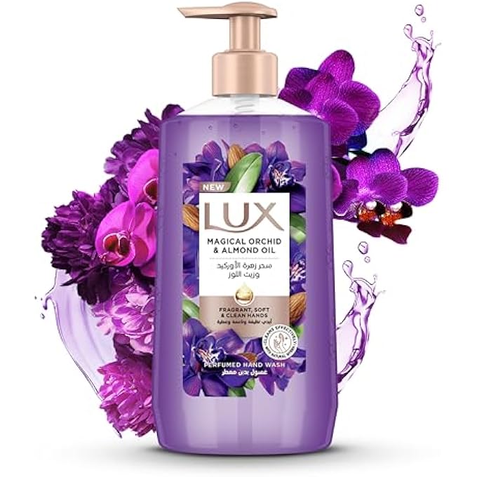 Lux غسول يد سائل معطر لوكس، أوركيد سحري، مع زيت اللوز والجلسرين، ليدين معطرات وناعمتين ونظيفتين، 250 مل - Image 1